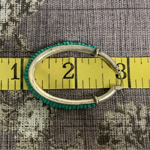 Costume Earrings Turquoise Oval Earrings - Picture 14 of 14